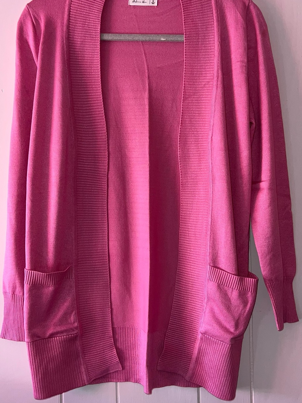 Active USA Open-Front Pink Women's Cardigan Sweater size medium